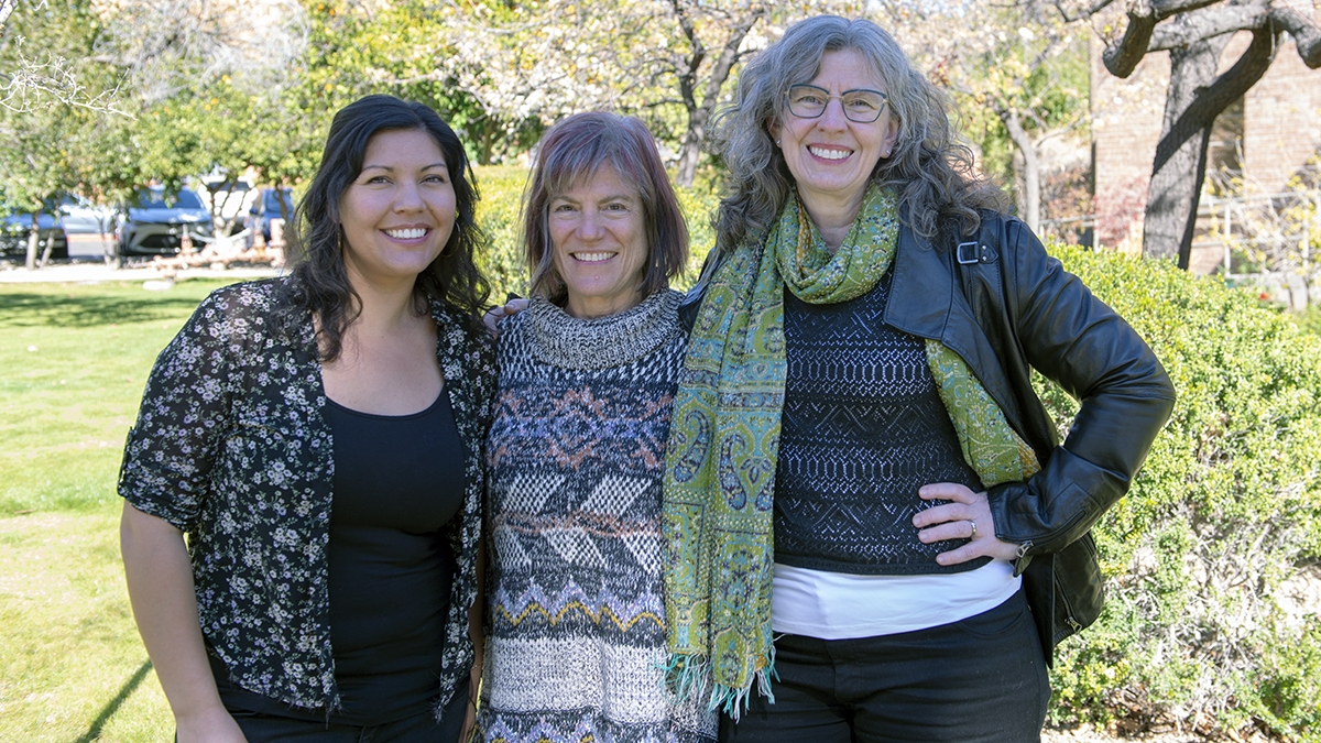Group portrait of members of the ASU Mutually Enriching Mentorshop Program team, (from left to right) Michele Clark, Nancy Grimm and Hilairy Hartnett.