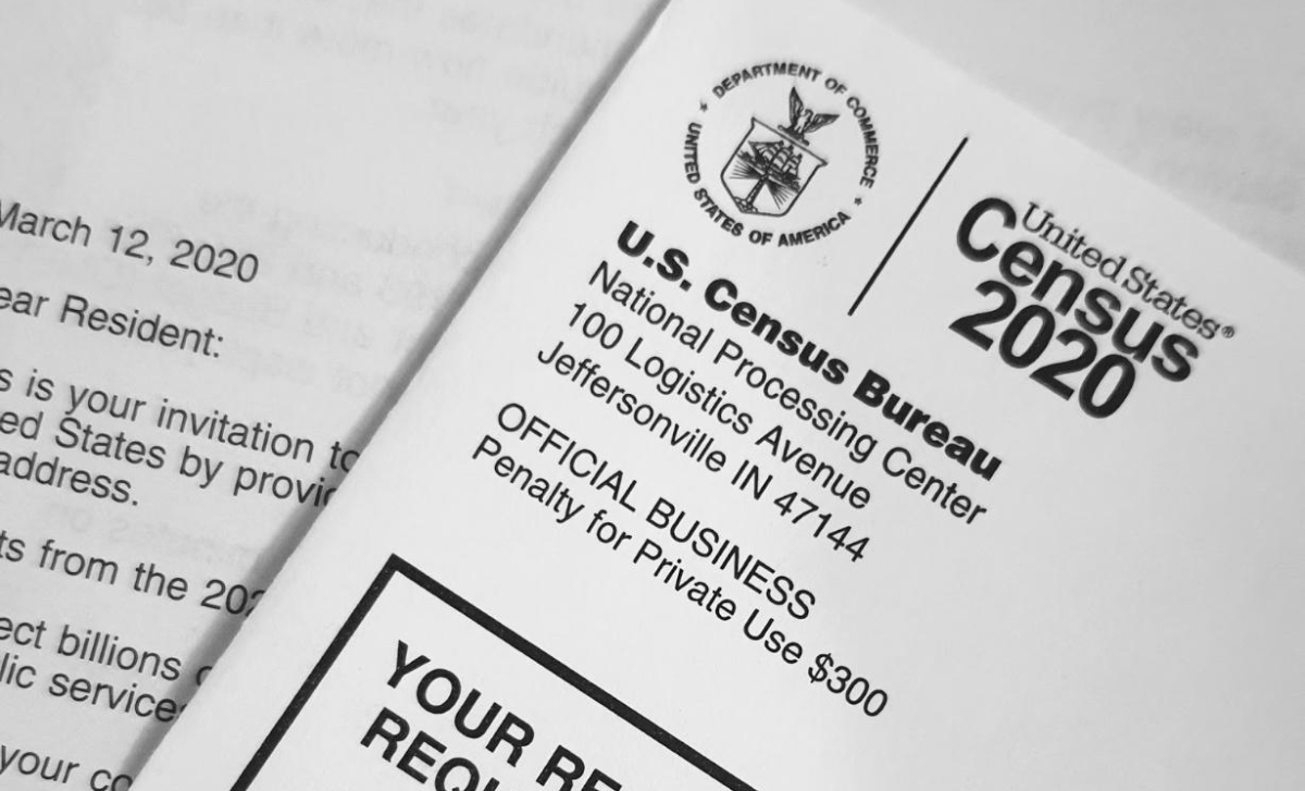A photo of the 2020 census letter