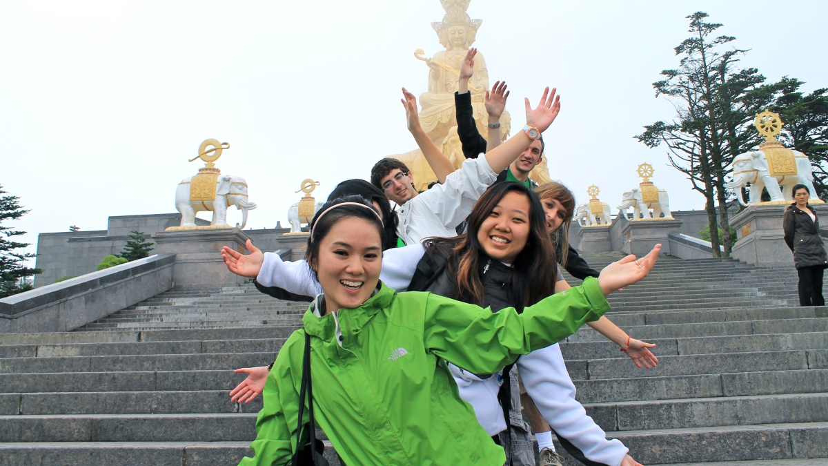 Students in China study abroad program