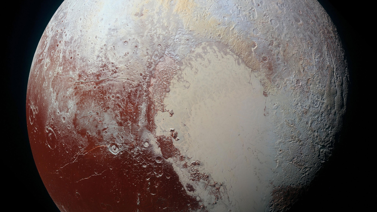 A photograph of the planet Pluto