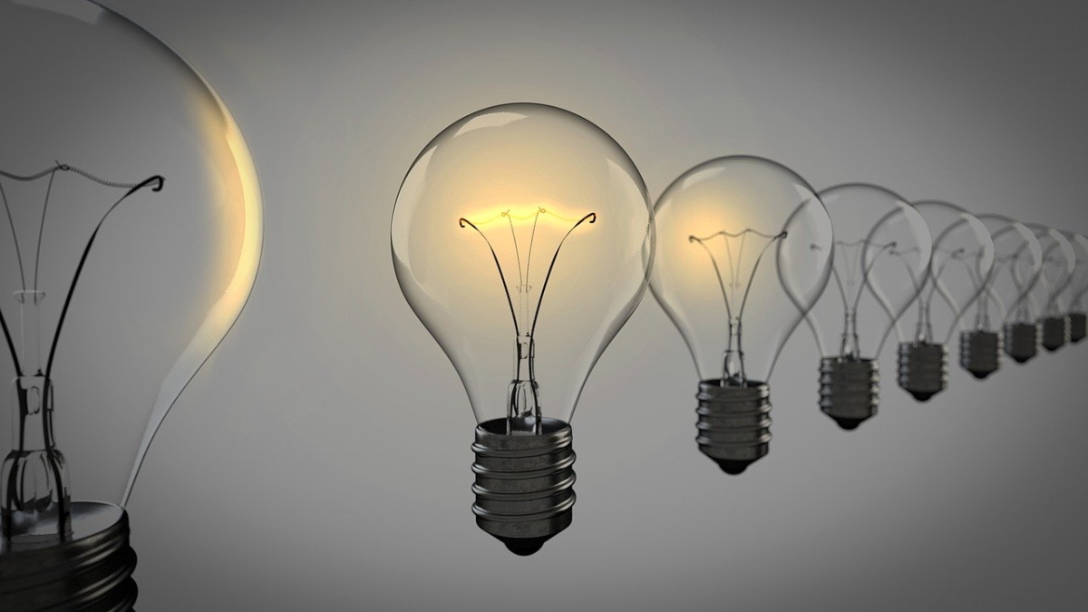 stock image of light bulbs