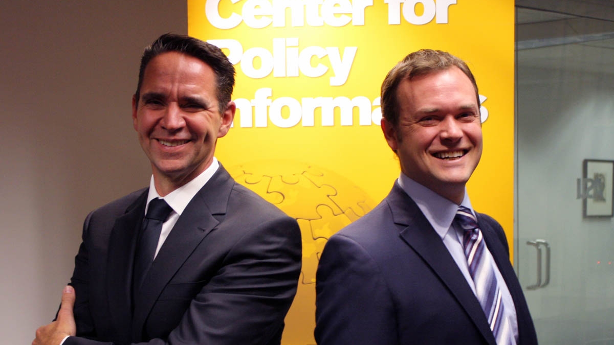 Justin Longo and Erik Johnston of the ASU Center for Policy Informatics 
