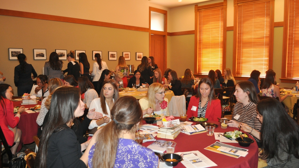 women gathered for luncheon at ASU&#039;s Old Main