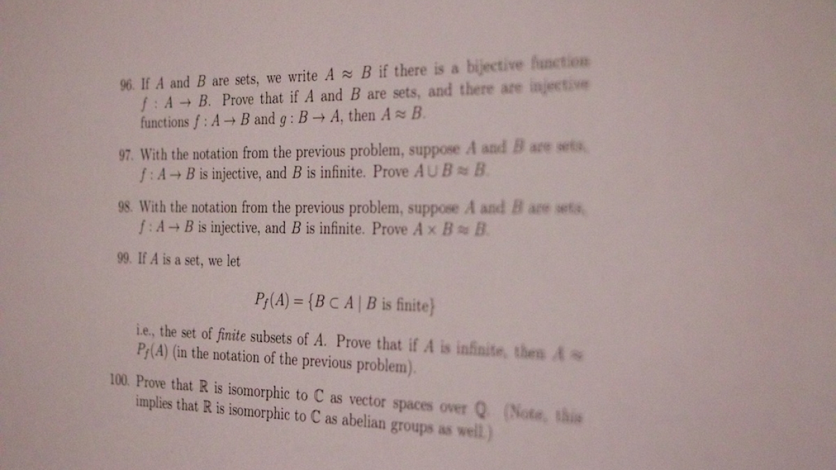 A math problem on a sheet of paper.