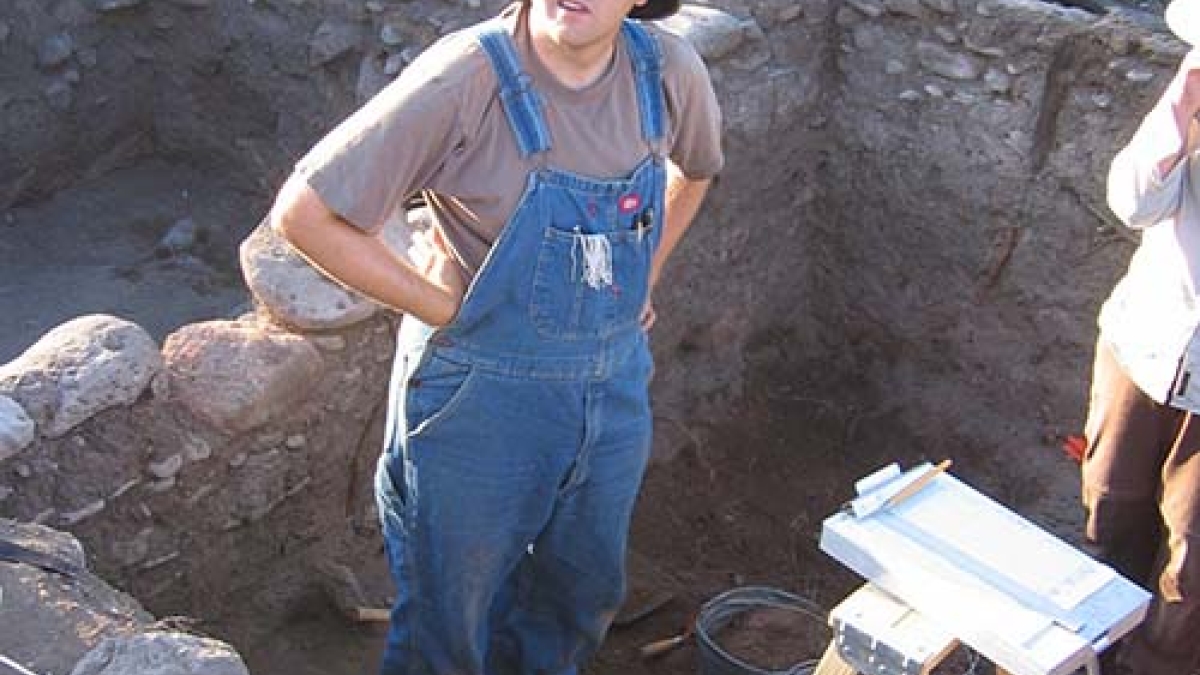 Archaeologist and ASU alumnus Matt Peeples in the field in New Mexico