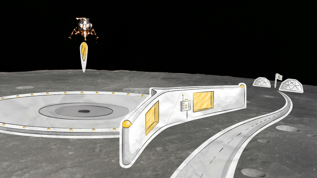 Moon spaceport