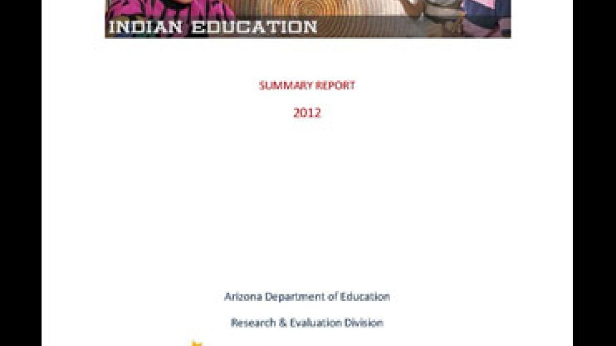 Native American Education in Arizona report cover 