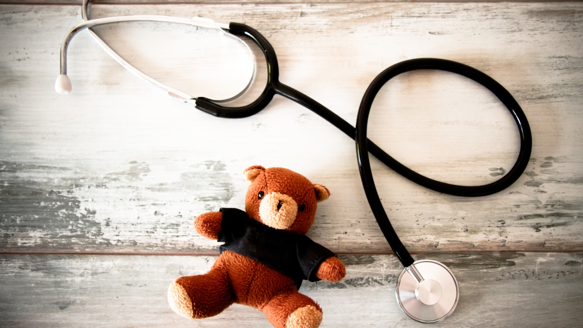Teddy bear with stethoscope 