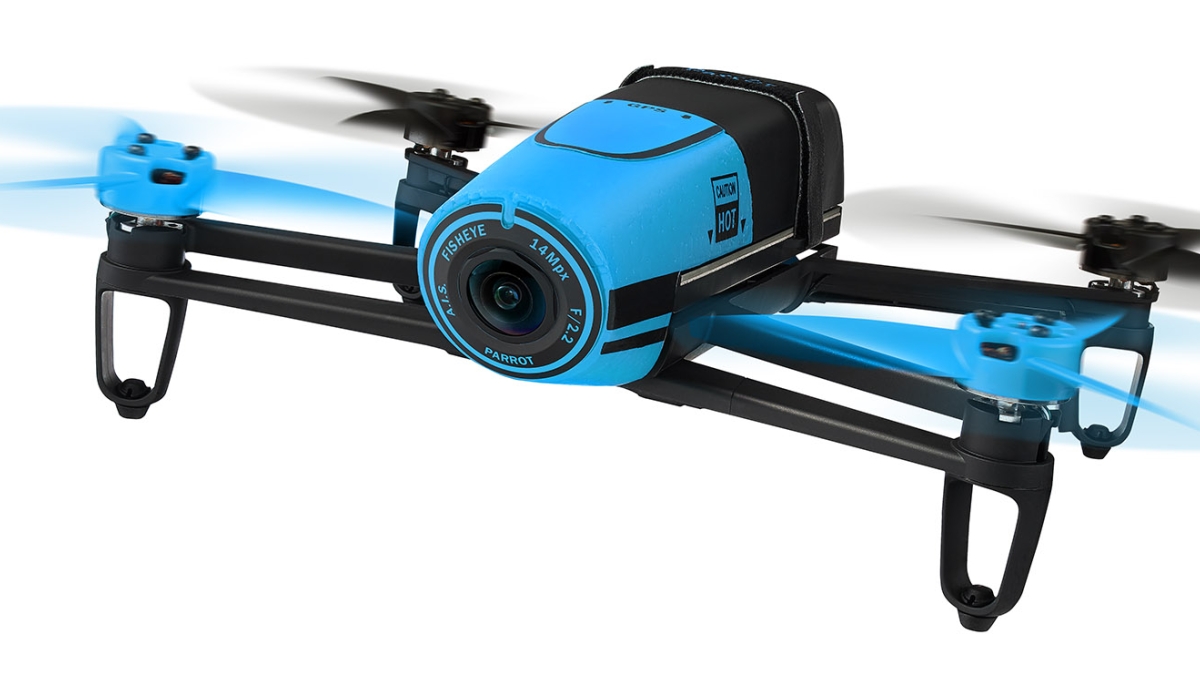 A blue drone.
