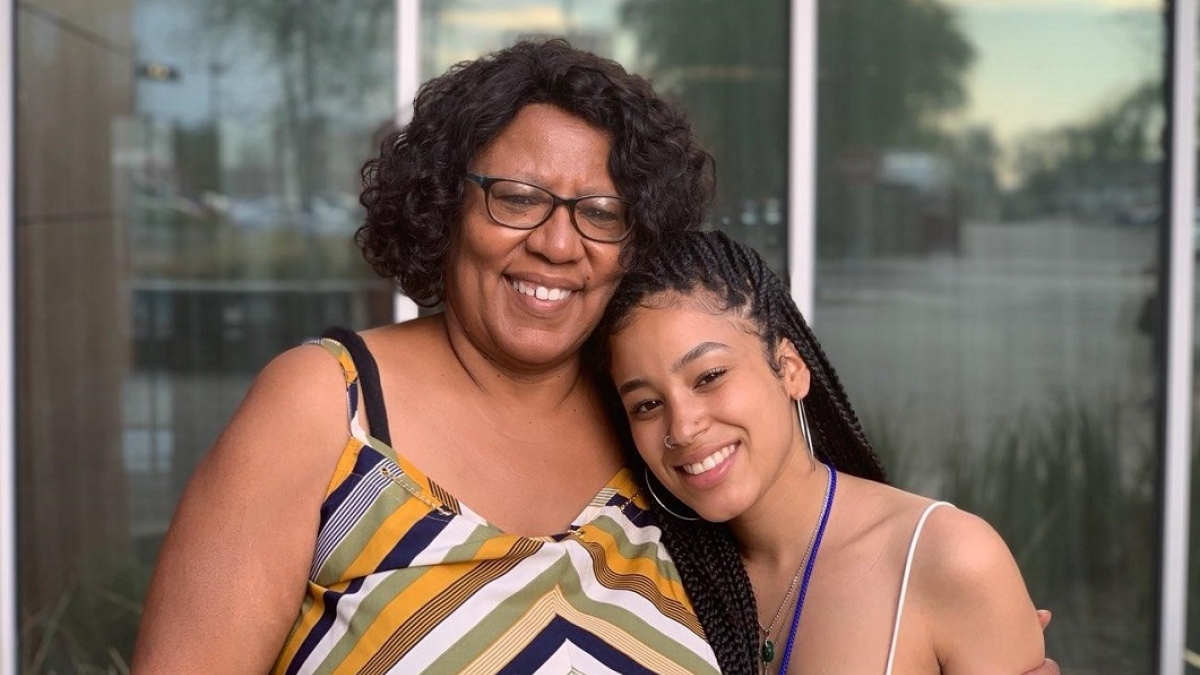 Paulette Parker poses with her daughter, Crystal, an ASU student.