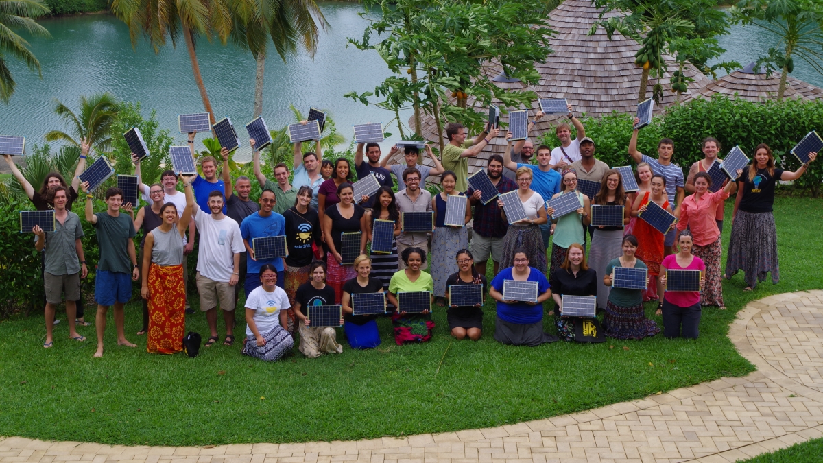 ASU students with Peace Corps volunteers and teachers in Vanuatu