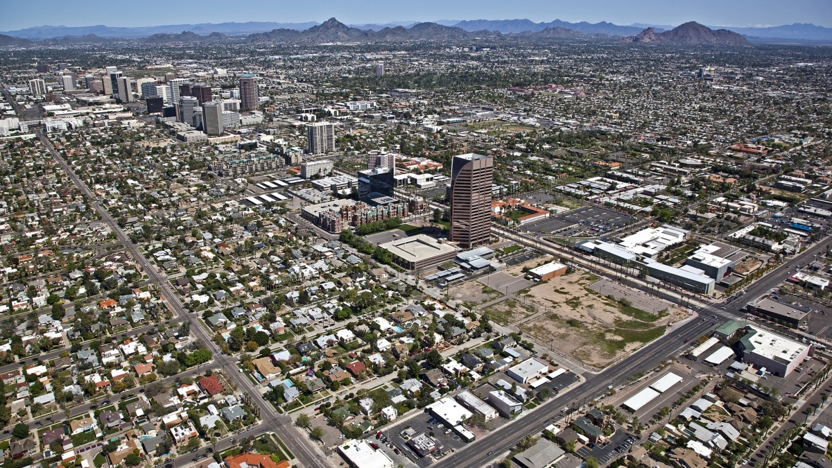 Aerial view of Downtown Phoenix