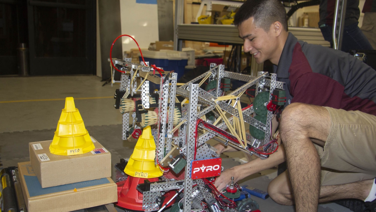 Ryan Bodhipaksha, a robotics engineering major at Arizona State University