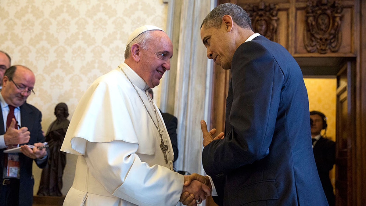 Pope Francis and President Barack Obama