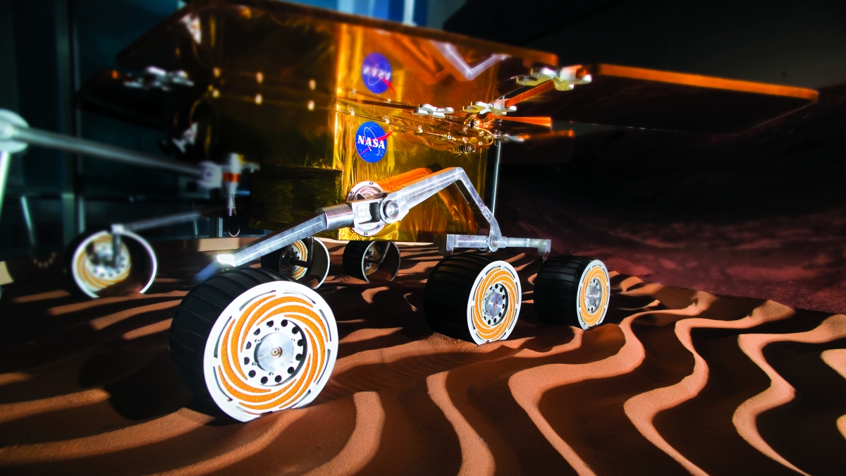 A Mars rover replica at ASU.