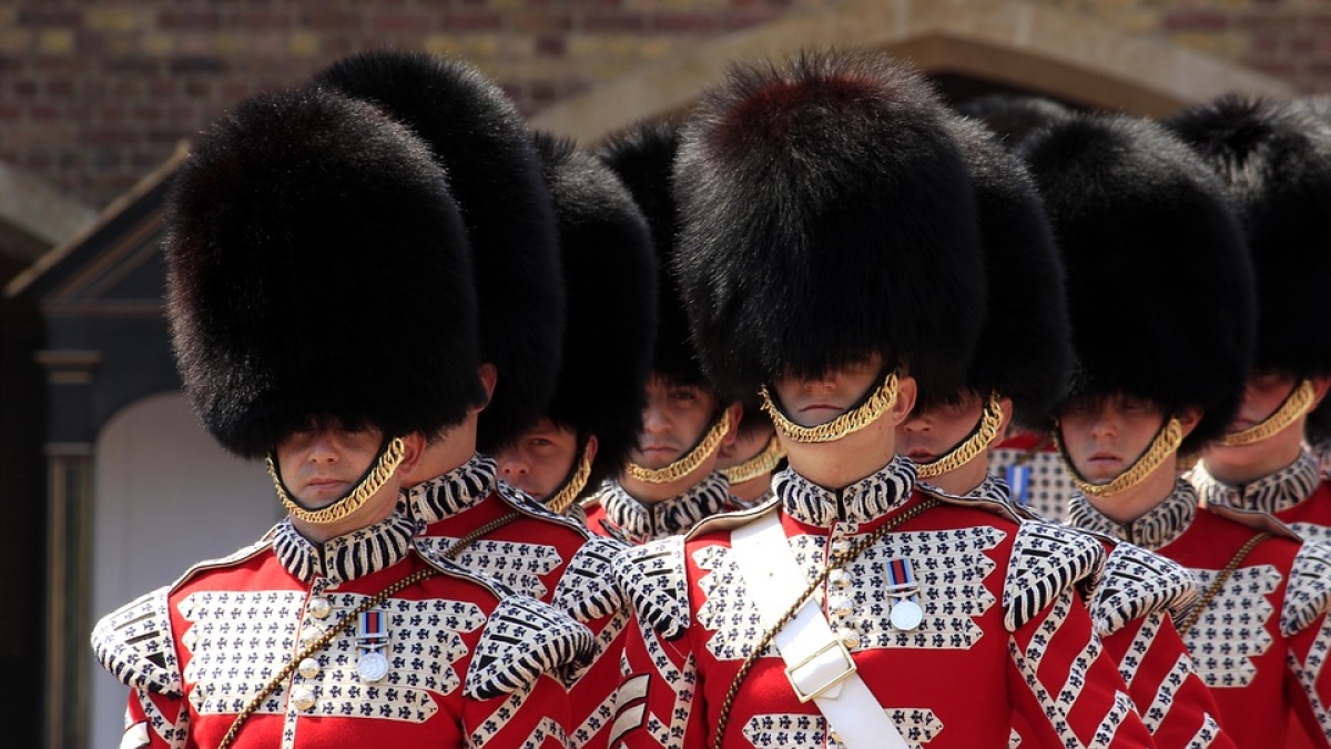 Group of men in furry hats