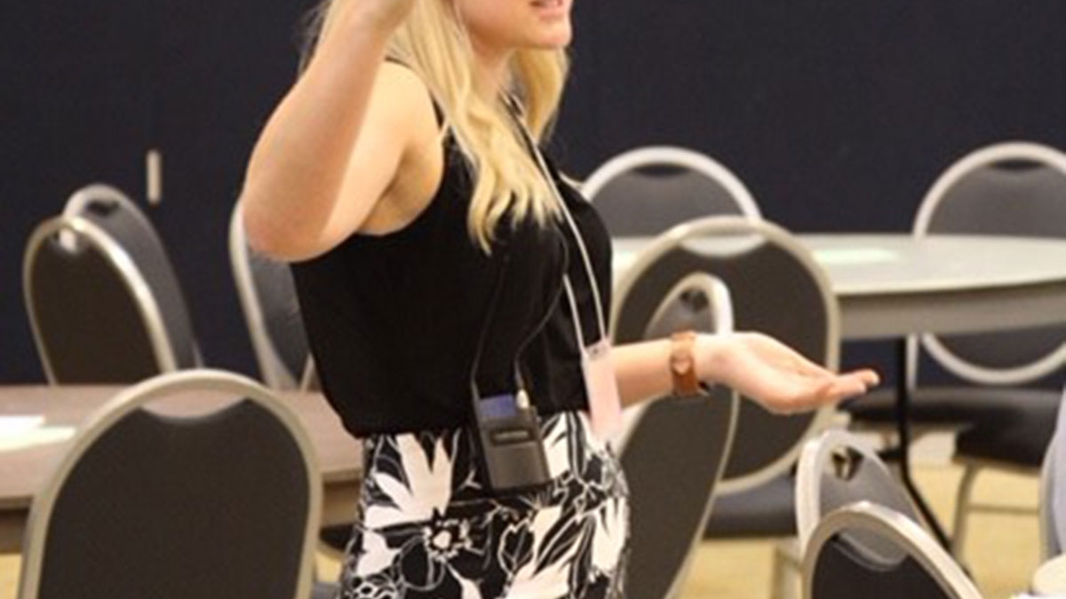 Samantha Calvin speaks at Human Trafficking Conference in Toledo, Ohio