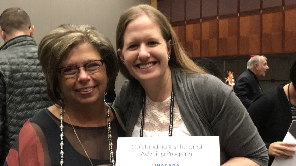 Amy Sannes was elected president of the Global Community for Academic Advising, known as NACADA, and Katie Reese won the 2017 NACADA Outstanding Institutional Advising Program Certificate of Merit for her work overseeing the Psychology Advising Leaders pr