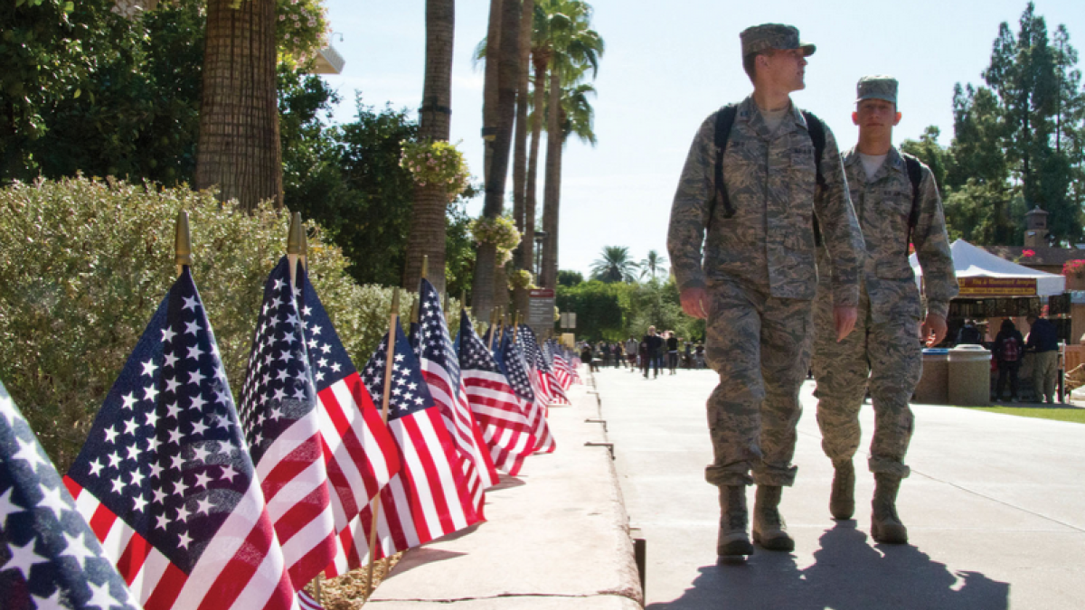 ASU military students on campus