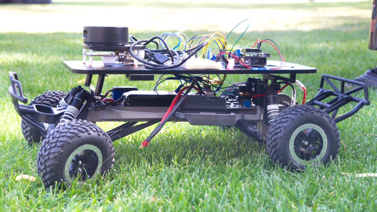 A self-navigating car from CSE 325: Embedded Microprocessor Systems. Photographer: Mihir Bhatt/ASU