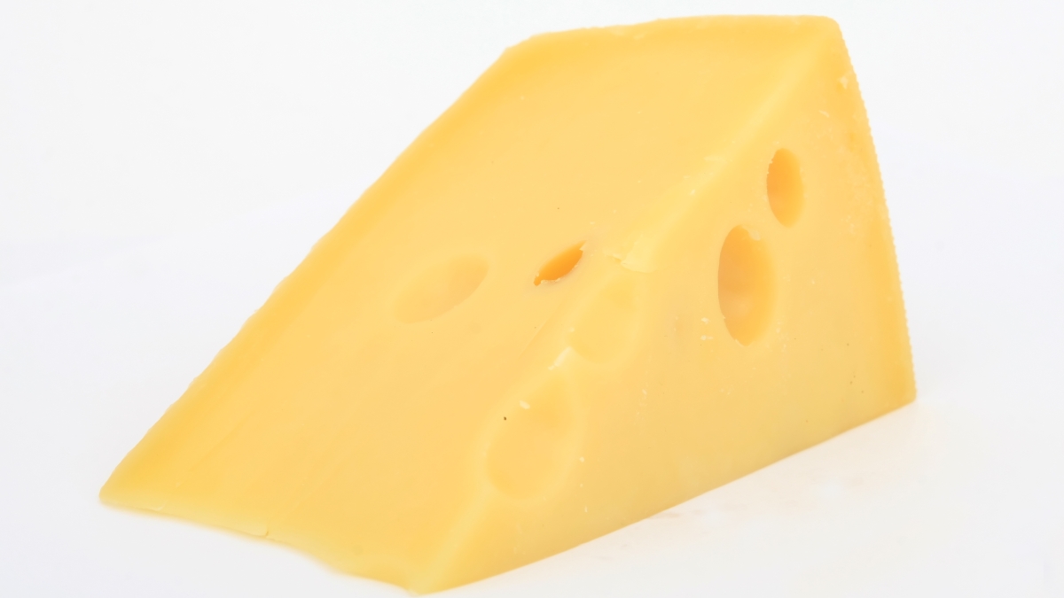 A photograph of Swiss cheese