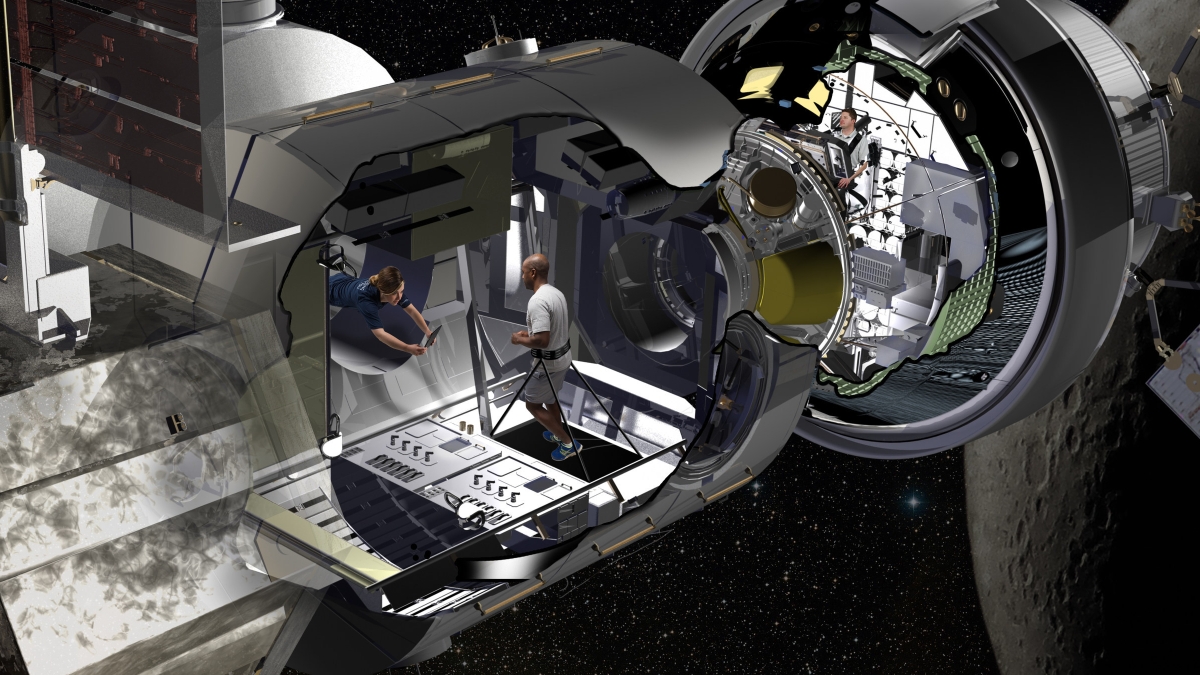 Artist rendering of NASA Deep Space Gateway