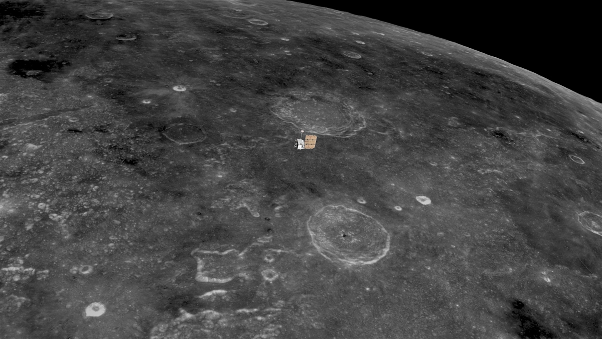 Lunar Reconnaissance Orbiter over the Moon
