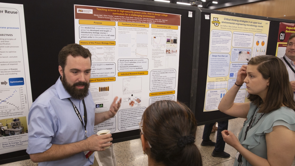 ASU students presented their research at the 2019 Association of Environmental Engineering and  Science Professors at ASU