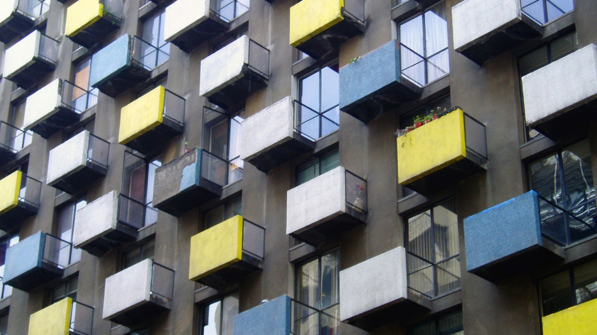 An apartment building in Santiago, Chile