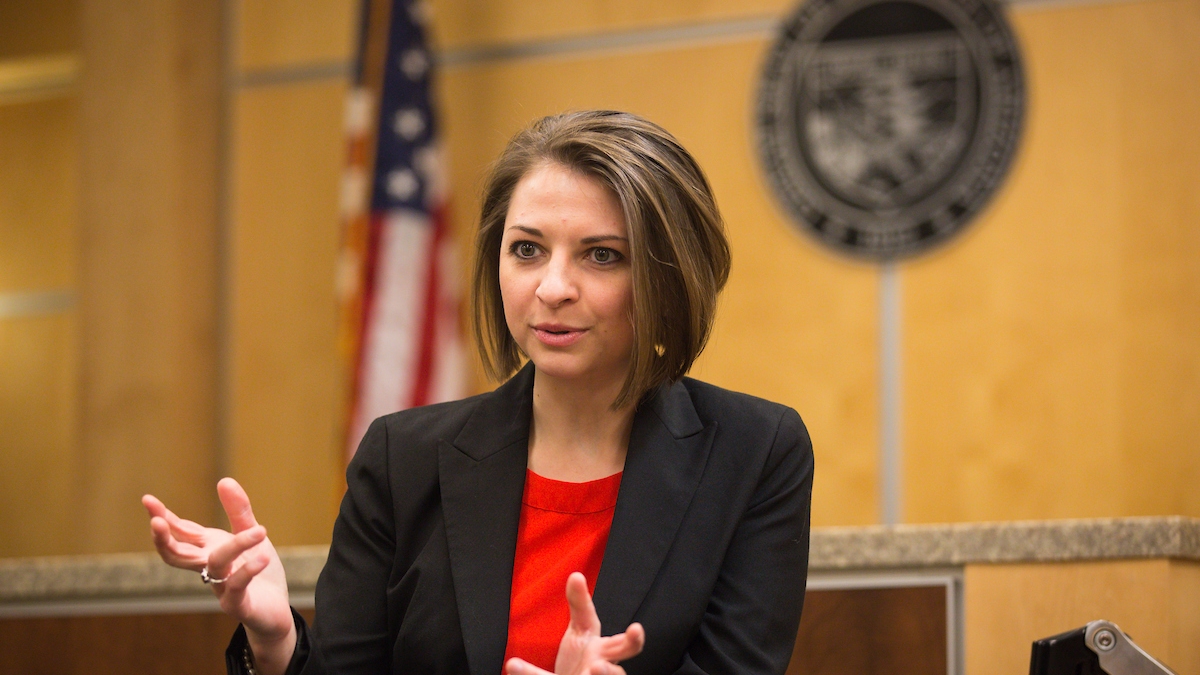 Assistant Professor of Psychology, Tess Neal speaking in a court room