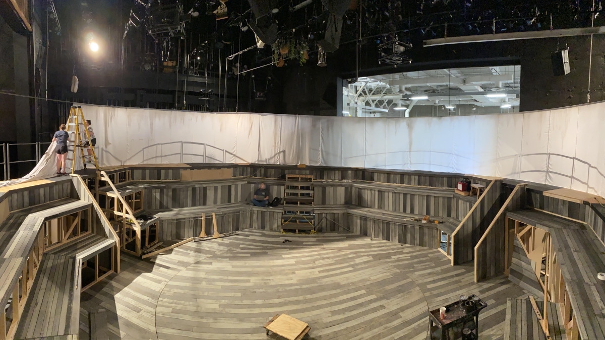 Photo of set for The Crucible production.