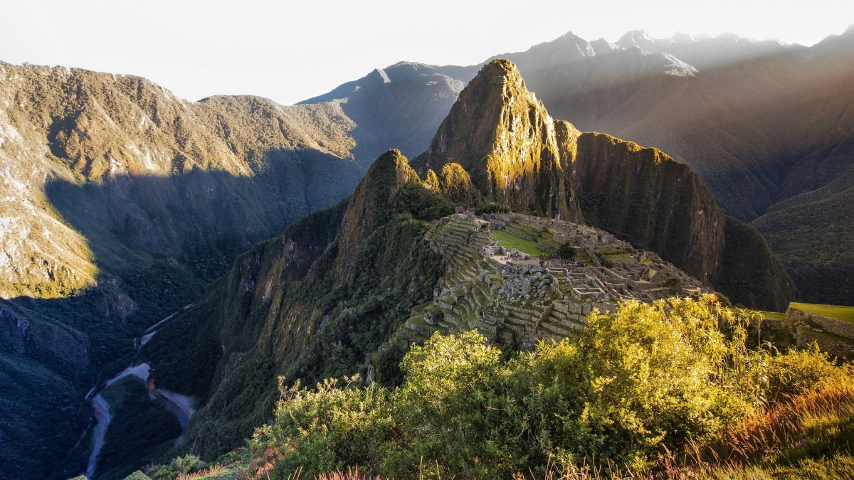 a photo of Machu Picchu in Peru.
