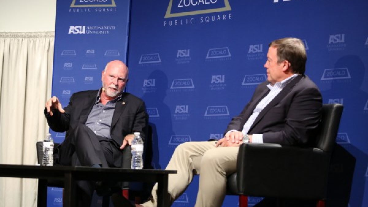 J. Craig Venter and ASU President Michael Crow