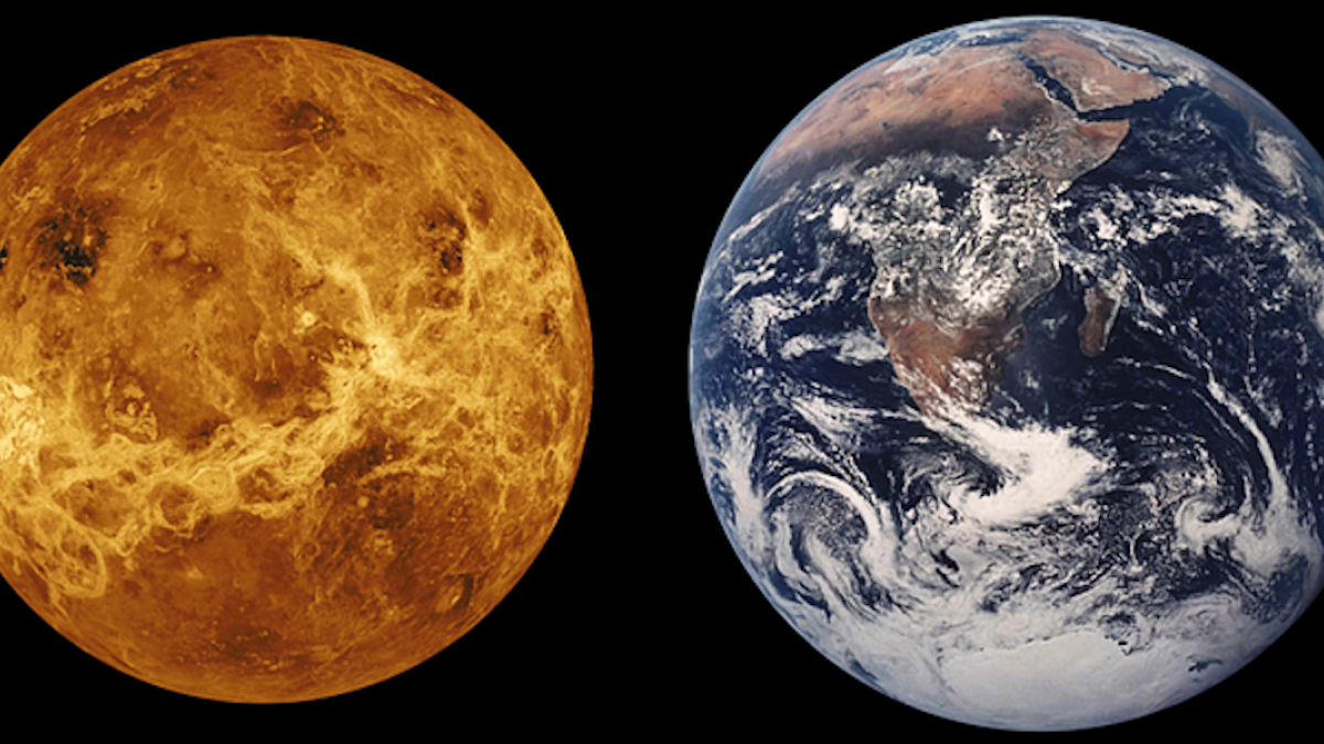 Venus and Earth