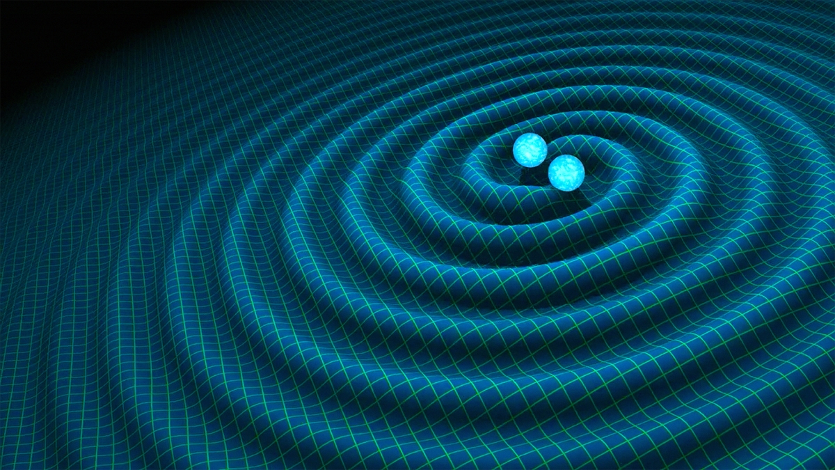 Artist rendering of gravitational waves