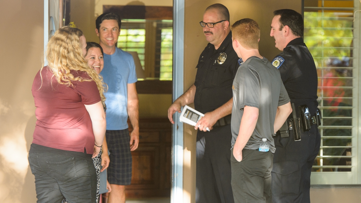 ASU, Tempe Police visiting with Tempe resident