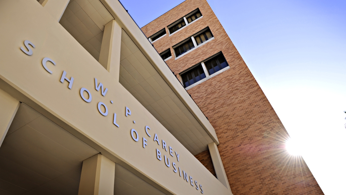ASU W. P. Carey School of Business building on the Tempe campus
