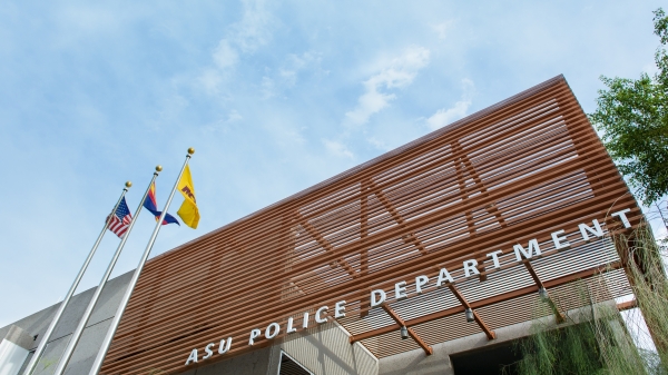 outside of ASU Police Department building