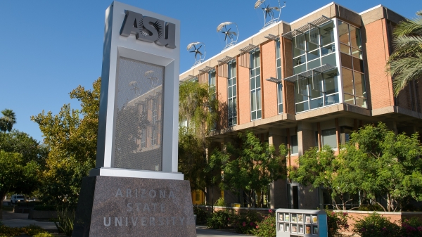 ASU sign on the Tempe campus