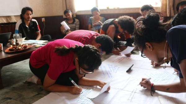 Nepalese Participants Making Poetry