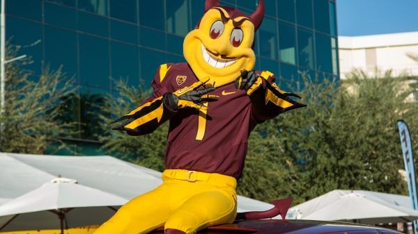 Sparky at the Homecoming Parade