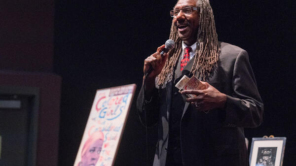 Man speaking at event