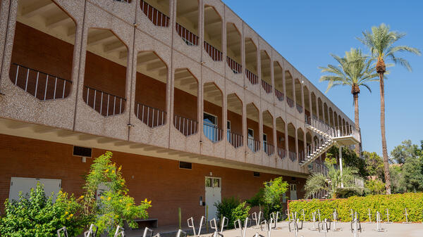 Exterior of the Psychology Building on ASU's Tempe campus.