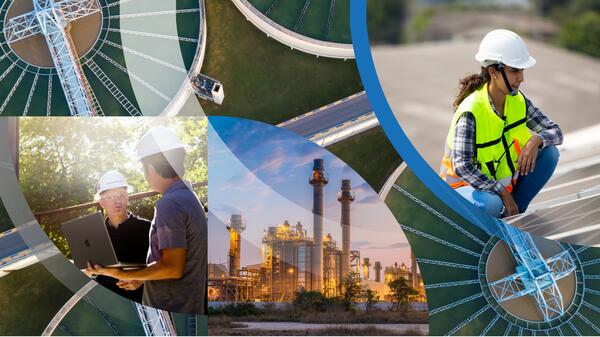 A collage representing the sustainability and economic development aims of Southwest Sustainability Innovation Engine.