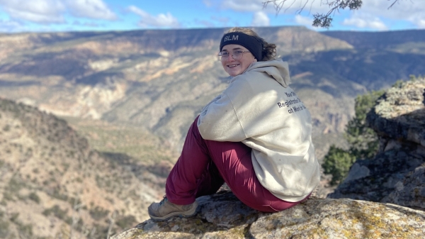 Becky Stanton on location with the BLM