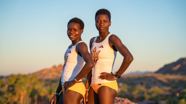 Evaline Chepkoech (left) and Judy Chepkoech (right) will compete at the NCAA West Regionals on Friday in Washington.