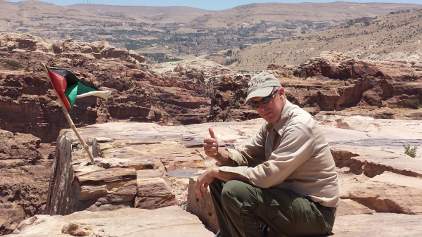 photo of Prof. David Abbott at Petra, Jordan