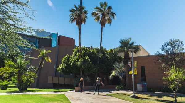 Exterior photo of Armstrong Hall on the ASU Tempe campus