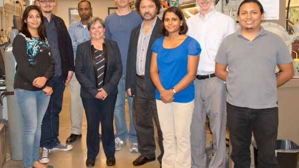 Dan Buttry and coworkers in the lab