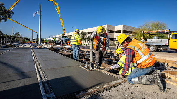 Fiber-Reinforced Concrete replaces rebar in Phoenix Valley Metro Light Rail Extension